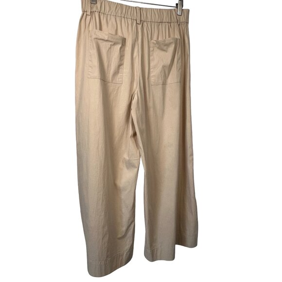 Mango Khaki Lightweight Wide Leg Trousers Size - Picture 4 of 11